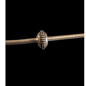 Authentic Pandora sterling silver football charm